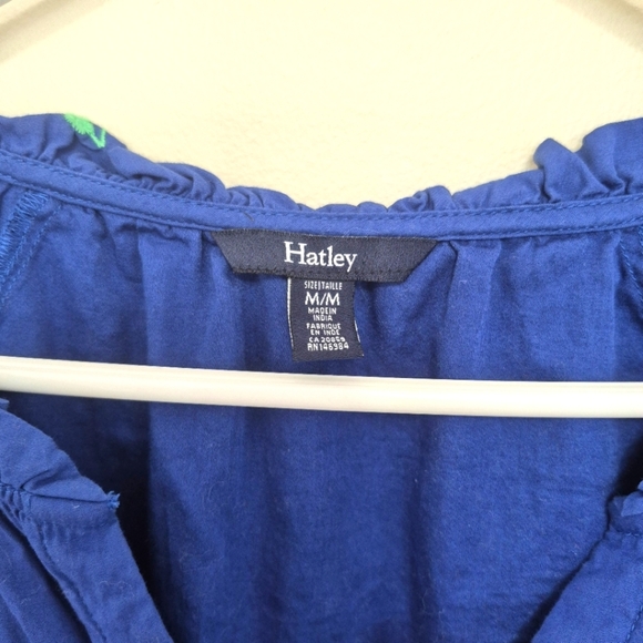 Hatley Women’s Blue Embroidered Tiered Mini Dress – Size Medium - Picture 3 of 7